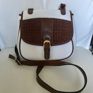 White leather purse